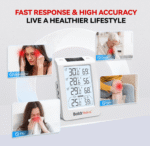 BaldrTherm Solar Outdoor Thermometer, Wireless Temperature & Humidity Monitor with 330ft Range（White，3 Channel）