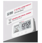 BaldrTherm Waterproof Shower Clock - Timer, Hygrometer & Thermometer(White)