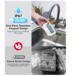 BaldrTherm Waterproof Shower Clock - Timer, Hygrometer & Thermometer(White)