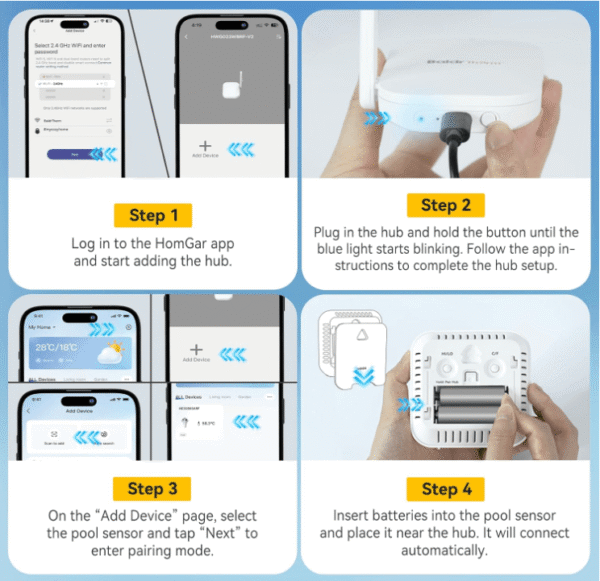 BaldrTherm Wireless Pool Thermometer with 360° LCD Display, Remote Monitoring via App