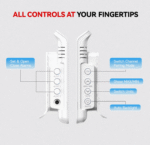 BaldrTherm Solar Outdoor Thermometer, Wireless Temperature & Humidity Monitor with 330ft Range（White，3 Channel）