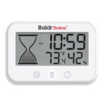 BaldrTherm Waterproof Shower Clock - Timer, Hygrometer & Thermometer(White)