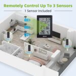 BALDR Indoor Outdoor Thermometer Wireless, Black